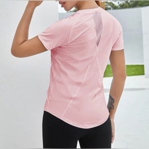 Running Breathable Twist Front Sports Tee
